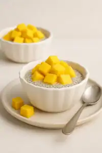 Plantaardige nagerechten recepten 2 Tropische Chia Pudding met Mango