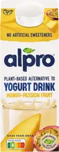 Fles Alpro drinkyoghurt met mango‑passiesmaak