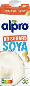Fles Alpro ongezoete sojadrink zonder toegevoegde suikers
