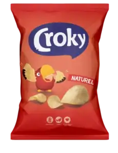 Zak Croky Naturel Chips met licht gezouten aardappelchips.