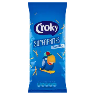 Zak Croky Superfrites Paprika met lange paprikachips.