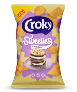 Zak Croky Sweeties S’mores met chocolade- en marshmallowsmaak.