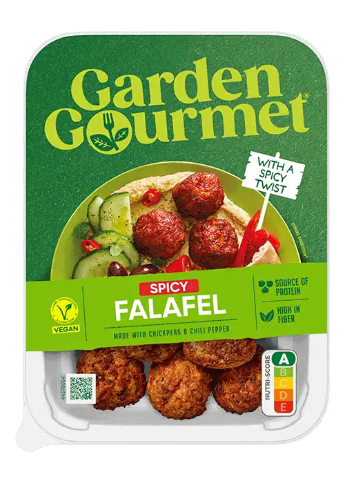 Pittige falafel op een bord