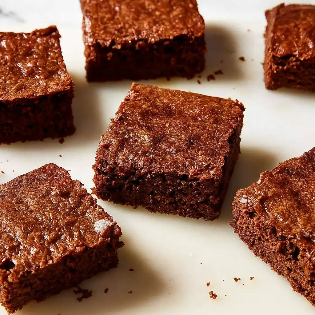 Vegan brownies stukje met chocolade