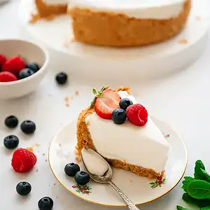 Plantaardige nagerechten recepten 6 Vegan cheesecake met topping