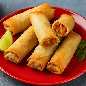 Vegan mini‑loempia’s met dipsaus