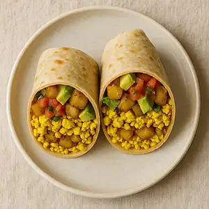 Plantaardige recepten 1 Ontbijtburrito met tofu