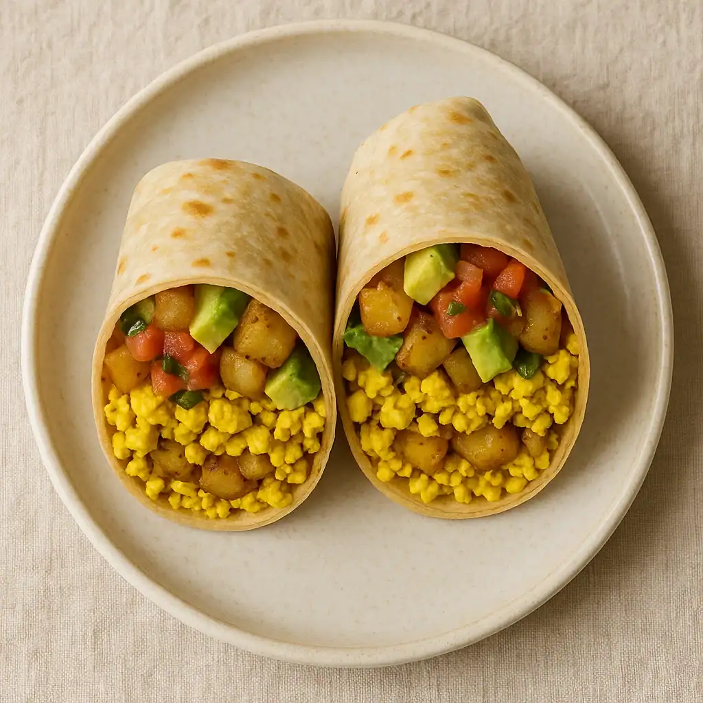 Ontbijtburrito met tofu